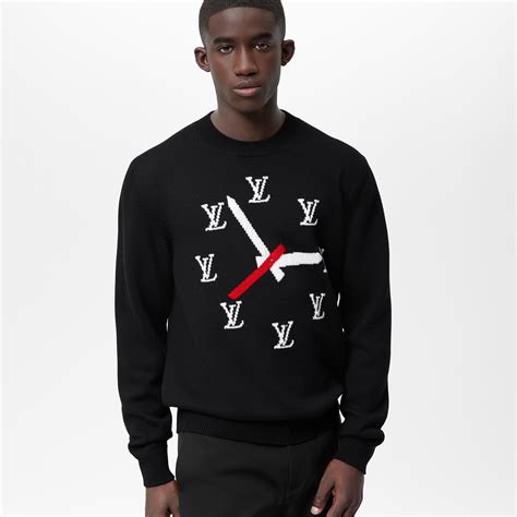 louis vuitton clock intarsia pullover|louis vuitton sweater bag.